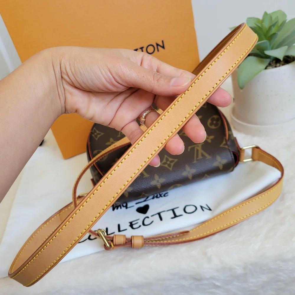 VERY CUTE ❤️Authentic LOUIS VUITTON Tambourine Shoulder/Crossbody Bag Monogram